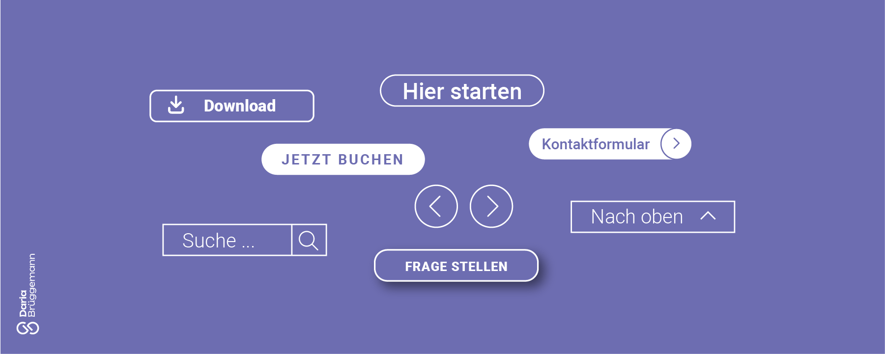 Aufbau der Website-Buttons mit Beispielen