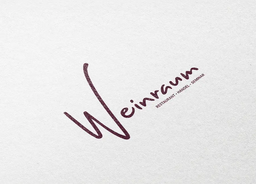 Weinraum-Logo auf Papier