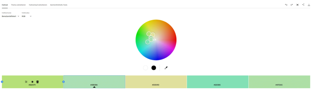 Farben Webdesign adobe color wheel