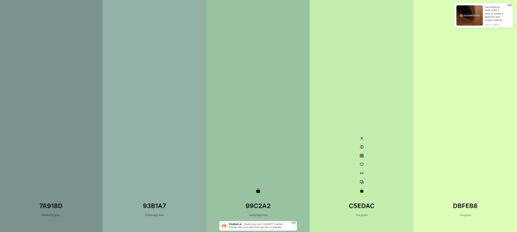 Farben Webdesign Coolors