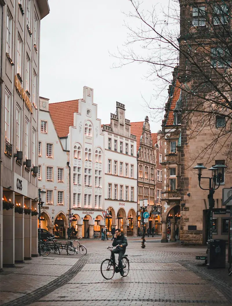 Ein Blick in Muensters Innenstadt