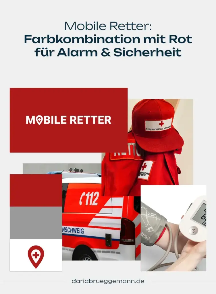 Farbpalette mit rot - für Erste Hilfe, Alarm und Sicherheit