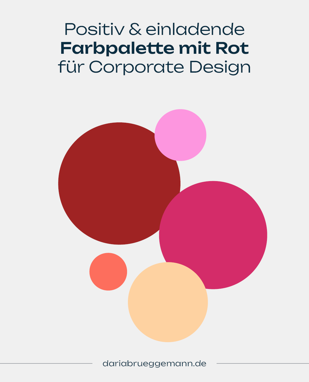 Farbpalette rot - positiv und sanft