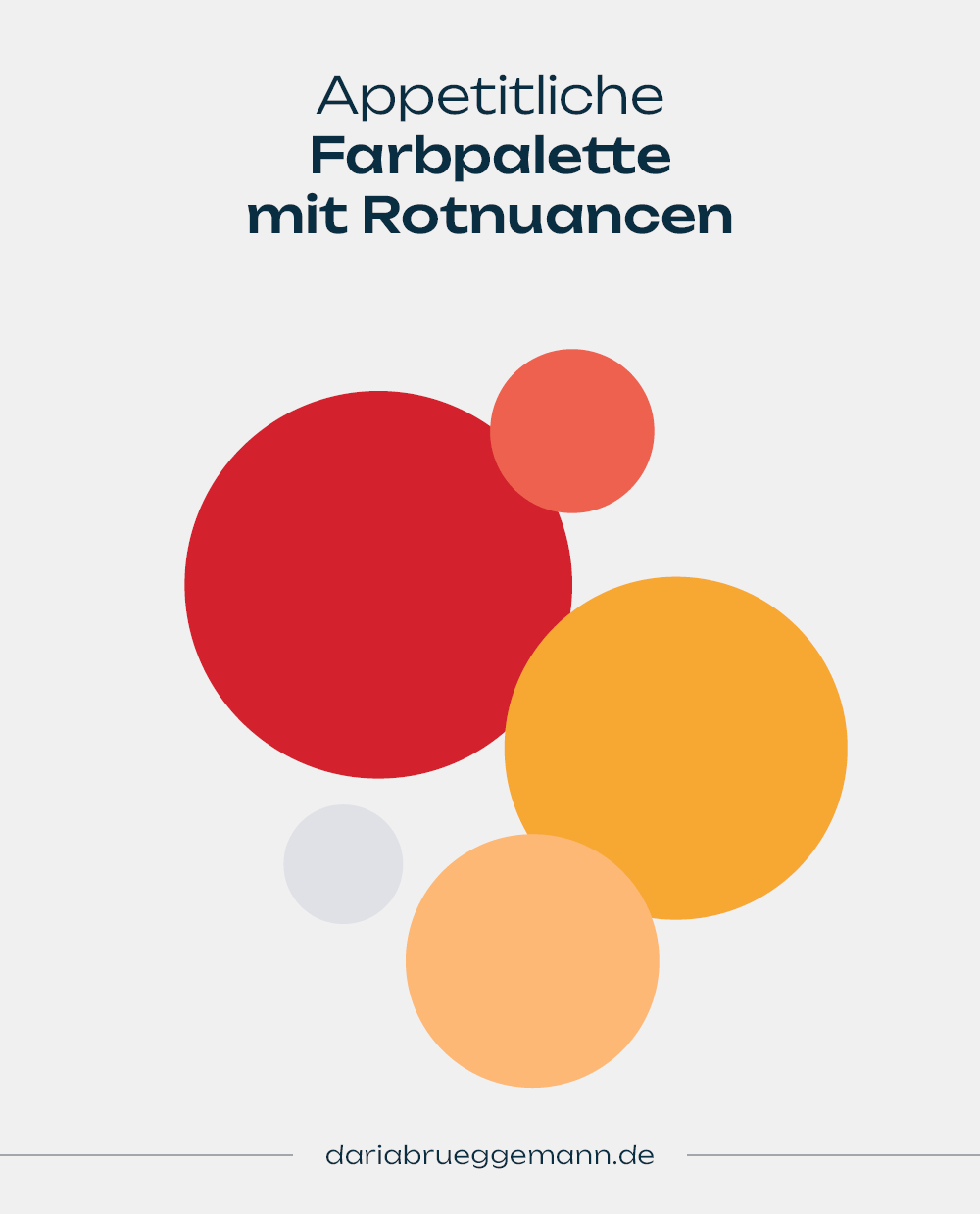Farbpalette mit rot - warm und freundlich