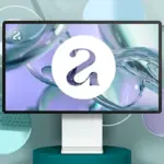 Branding-Logo auf einer Website auf einem Computer
