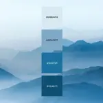 Berge-Farbpalette für Blau im Branding