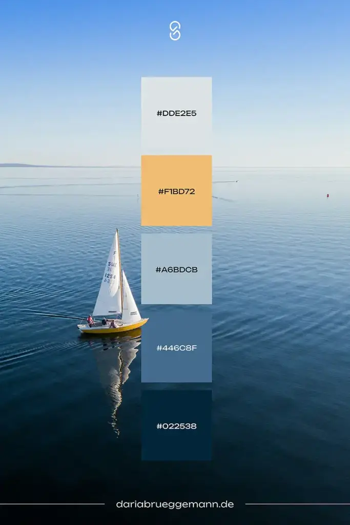 Meeres-Farbpalette für Blau im Branding