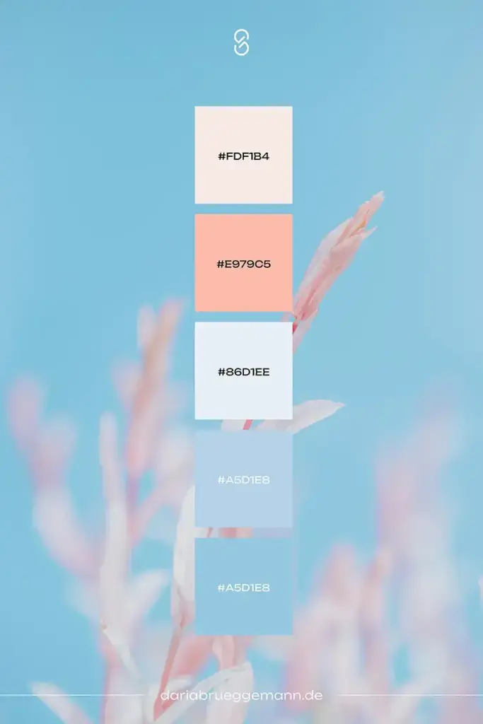 Frühlings-Farbpalette für Blau im Branding