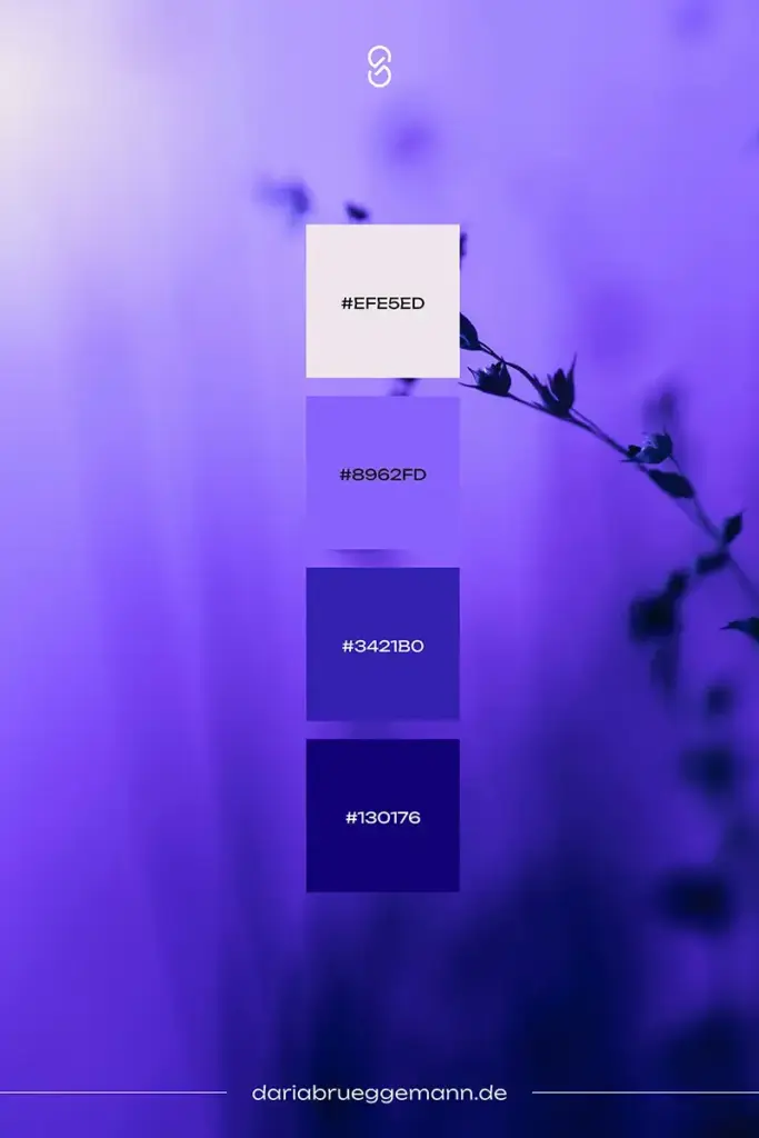 mystische Farbpalette für Blau im Branding