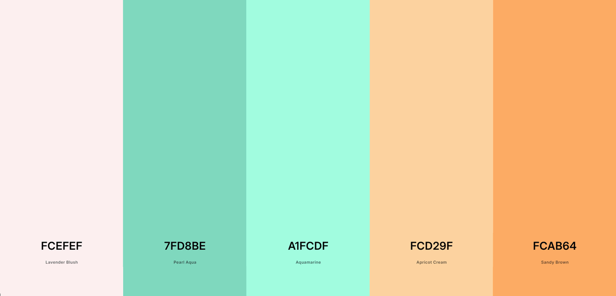 Beisspiele für Farbpalette mit Brandingfarben