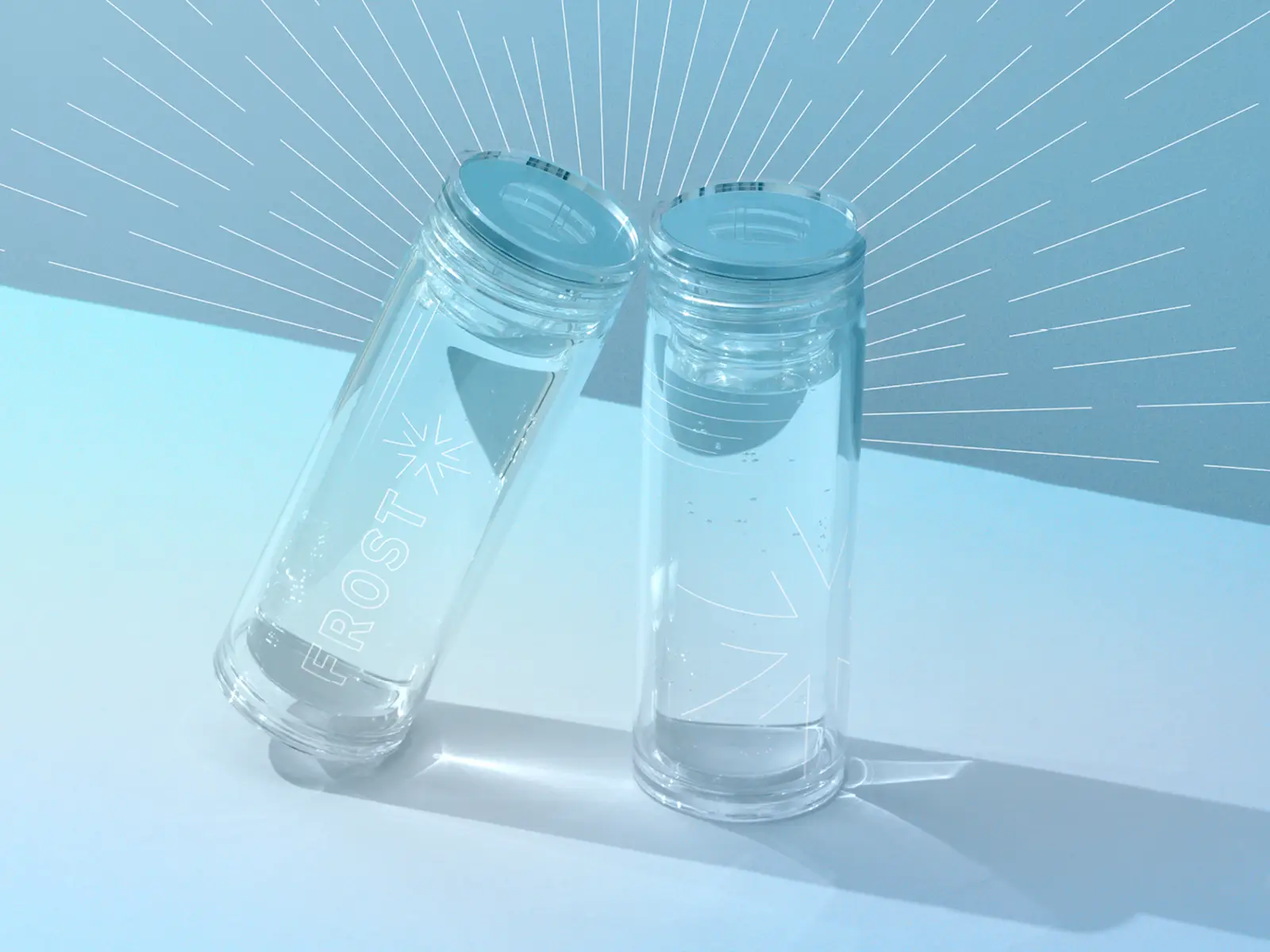 Das Branding "Frost" als Flaschen-Mockup