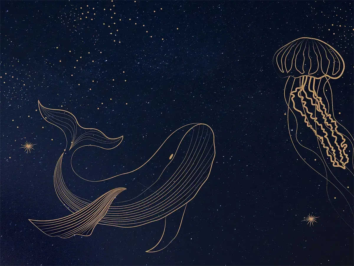 goldene Sternenbild-Illustrationen