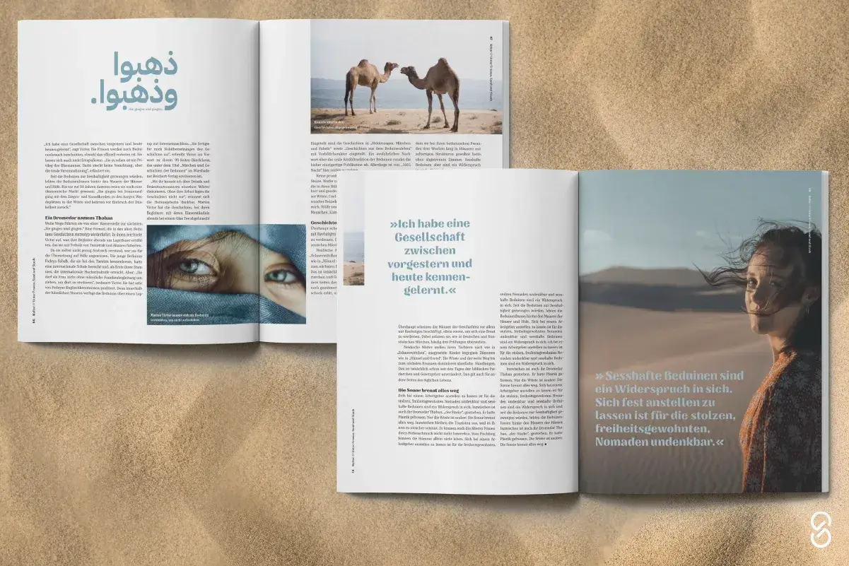 Magazin Mockup zweier Innenseiten