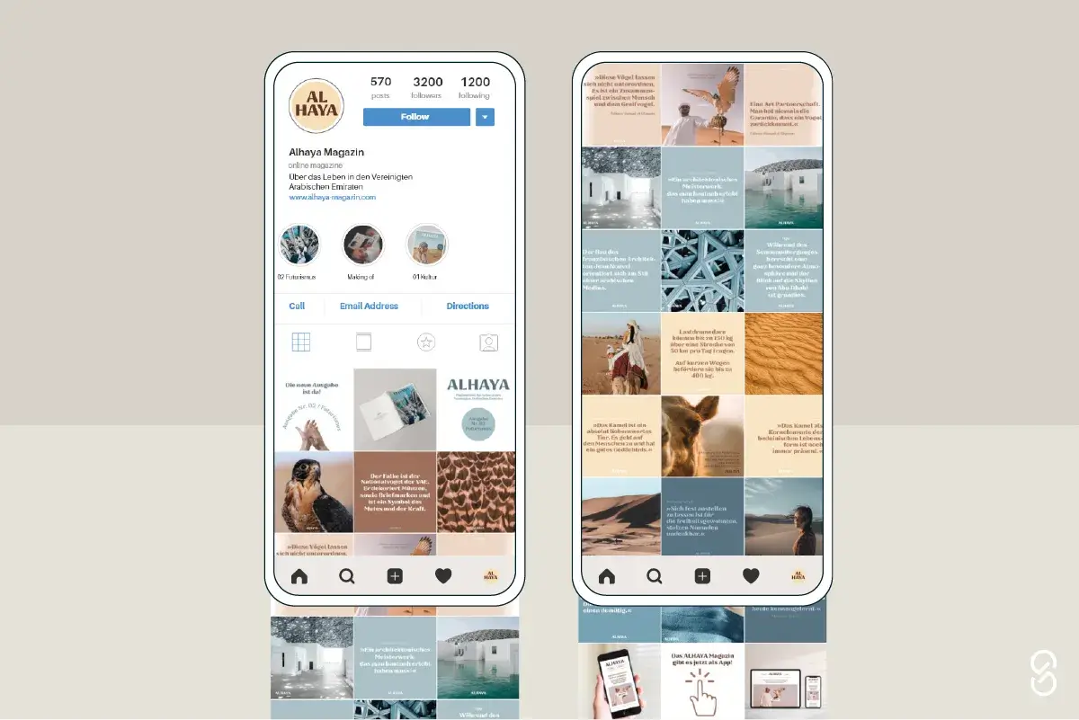 Mockup einer social media Kanals