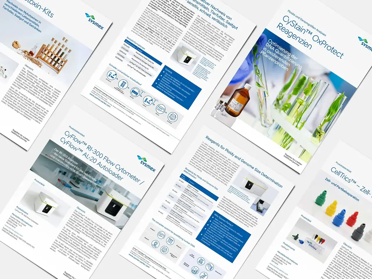 viele gedruckte Flyer als Mockup