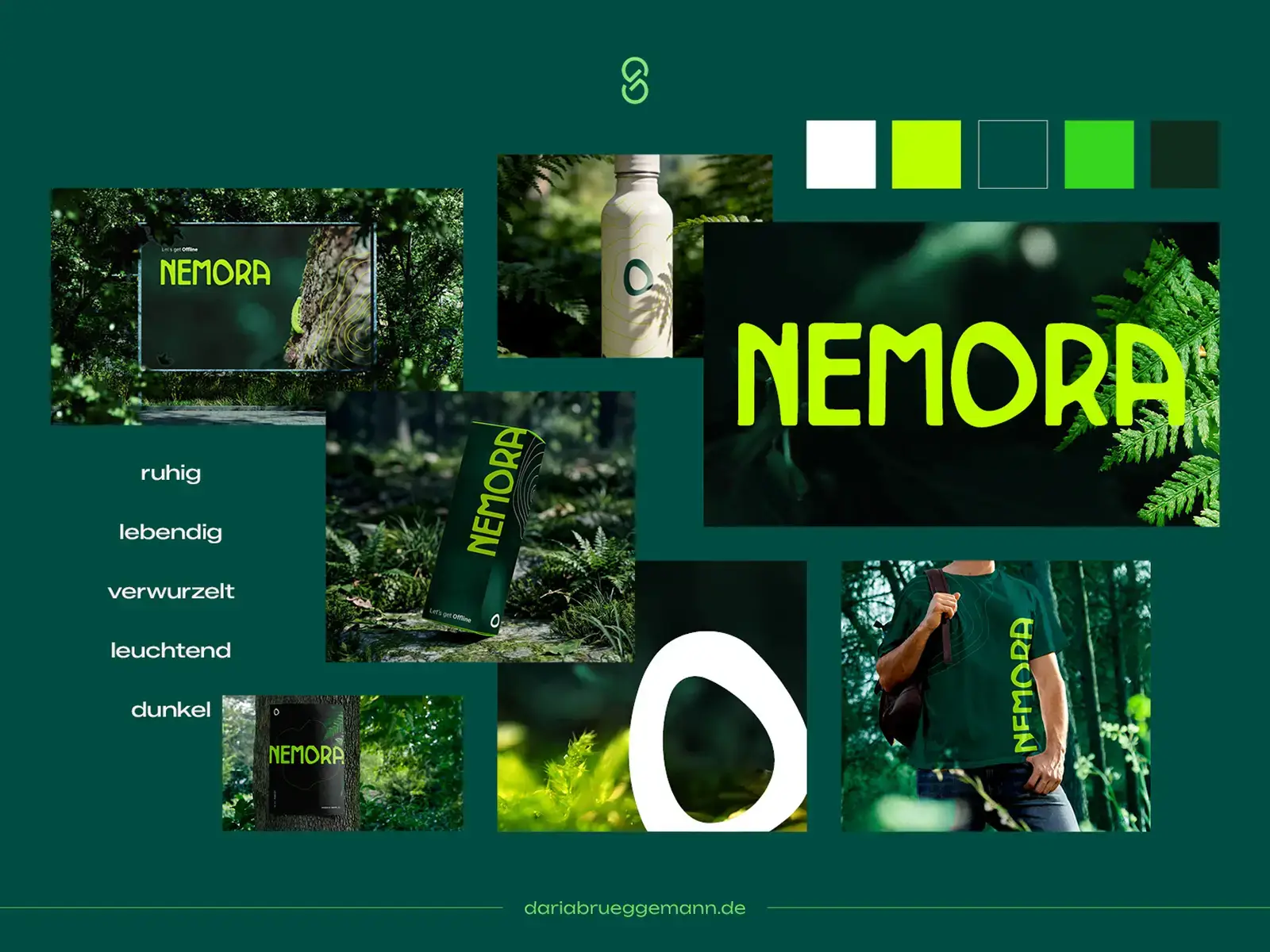 Brandboard für Nemora Wald-Branding