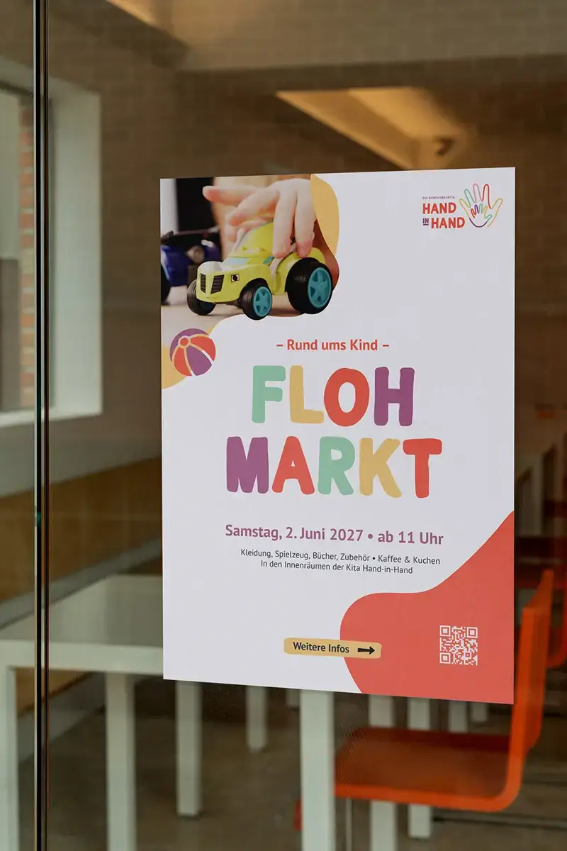 Mockup von einem Kita Design Plakat